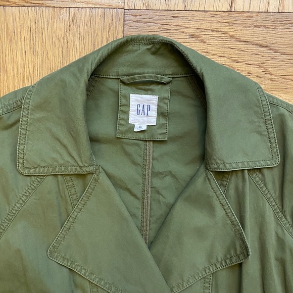 GAP Lightweight Utility Coat Jacket Army Green XS! - Picture 4 of 6
